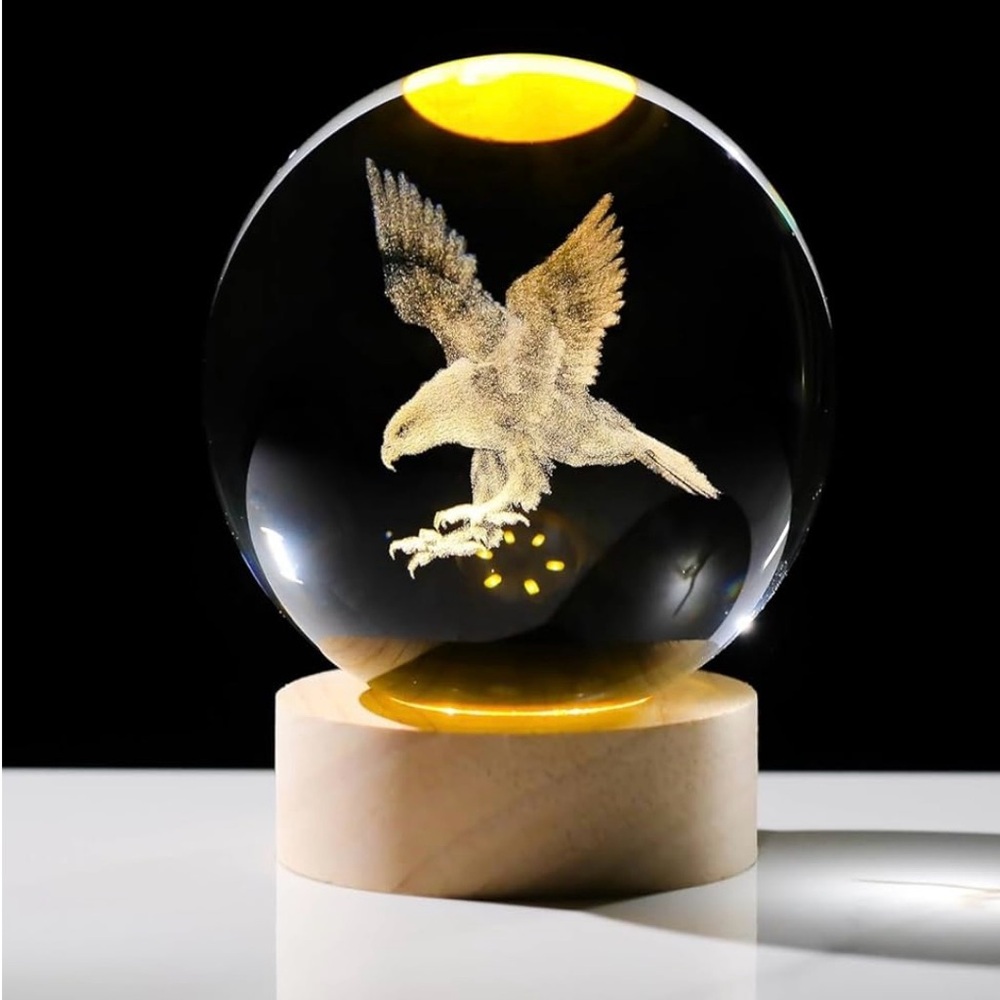 Eagle Crystal Ball with LED Light